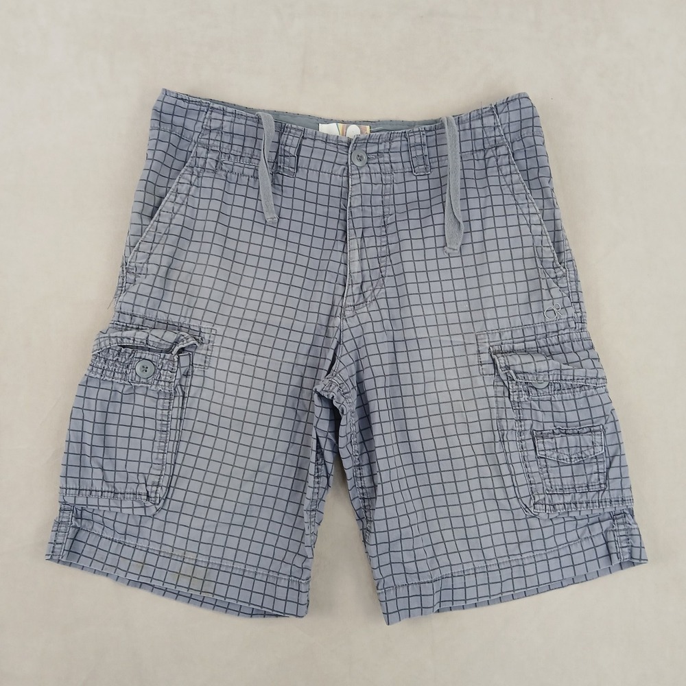 VTG OP 32x10‎ Mens Cargo Shorts Beach California FLAWS 90s Grunge Drawstring